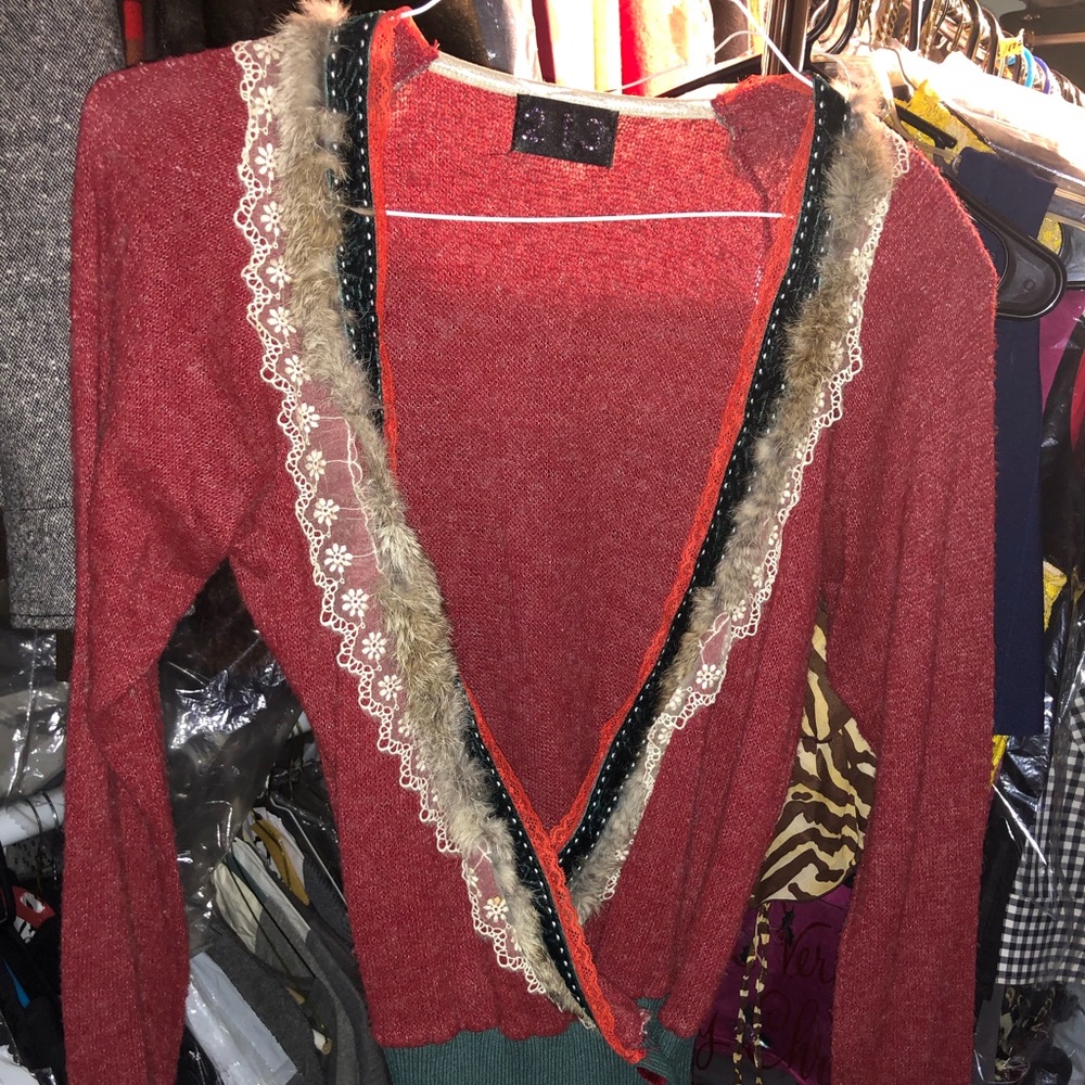 213 fur and wool sweater